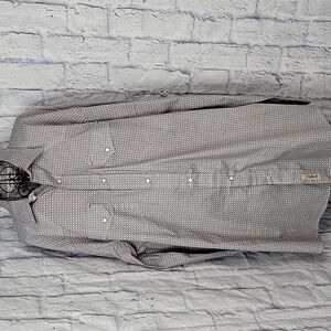 Rafter C Geometric Western Pearl Snap Button Up Shirt 2XLT‎ NWOT